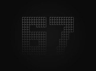 67 vector number made of metal chain link fence. For logo, brand label, design elements, application and more.