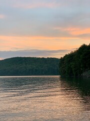 sunset on the lake