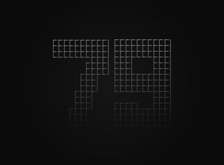 79 vector number made of metal chain link fence. For logo, brand label, design elements, application and more.