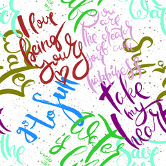 Graffiti background seamless pattern. Hand style tagging