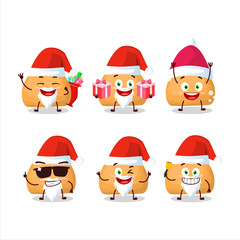 Santa Claus emoticons with sweet cookies cartoon character