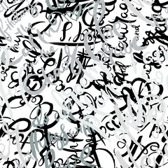 Graffiti background seamless pattern. Hand style tagging