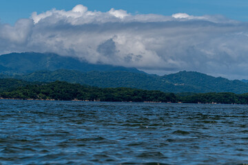 Beautiful view of the San Lucas Island in Costa Rica  and its wild life
