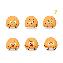 Cartoon character of sweet cookies with what expression