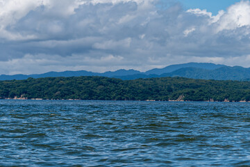 Beautiful view of the San Lucas Island in Costa Rica  and its wild life