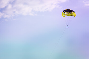 Paragliding in the sky
