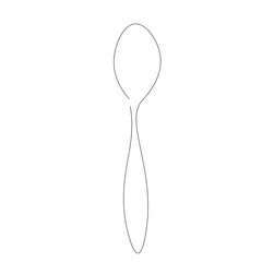 Spoon line drawing. Vector illustration