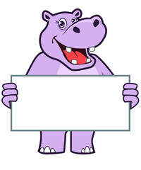 hippopotamus mascot cartoon