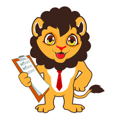 lion mascot cartoon in vector