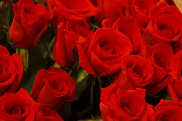 Foto auf Acrylglas Toilette Strauß roter Rosen