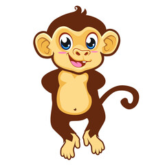 monkey mascot cartoon in vector