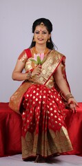 Obraz premium Indian Godess of prosperity / Lakshmi isolated on white.
