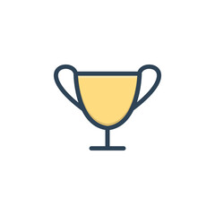 Color illustration icon for cup