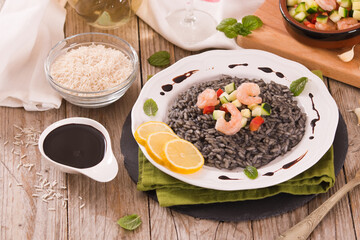 Squid ink risotto.