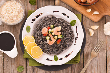 Squid ink risotto.