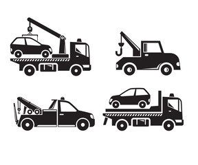 Fototapeta na wymiar crane truck service icons vector illustration