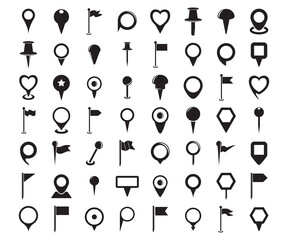 map pin and location marker icons vector 