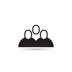 group of people icon on white background