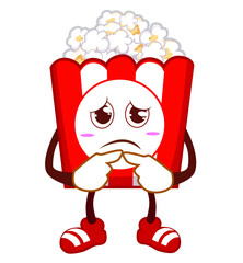 Popcorn mascot cartoon in vector