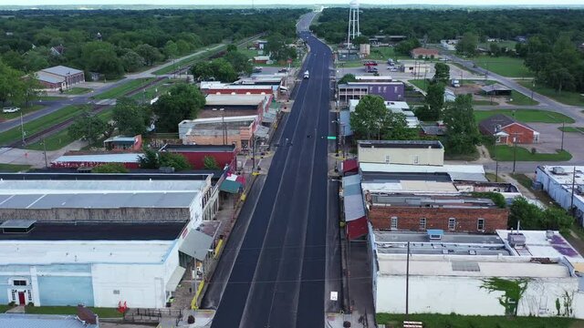 Overview of a Rural Small Town, Calvert, Texas, USA
