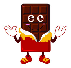 Chocolate mascot cartoon in vector
