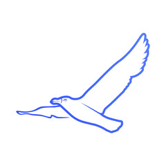 Obraz premium Bird Vector Illustration Isolated on White Background