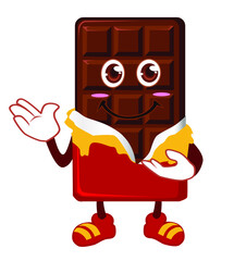 Chocolate mascot cartoon in vector