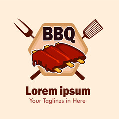 food and drink logo cartoon in vector