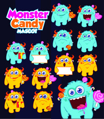 monster character cartoon mascot