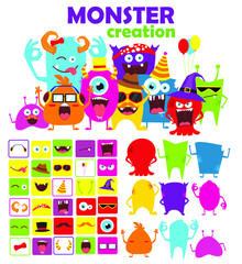 monster character cartoon mascot