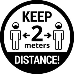 Keep safe social distance sign