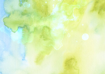 texture background10 黄緑 水彩のにじみ背景