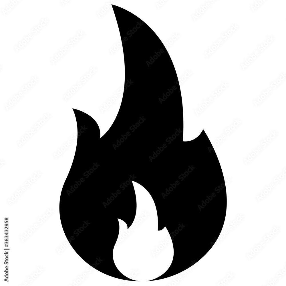 Poster isolated icon design of fire flame