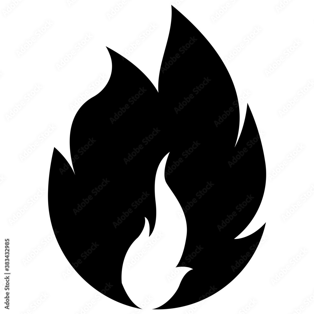 Poster isolated icon design of fire flame