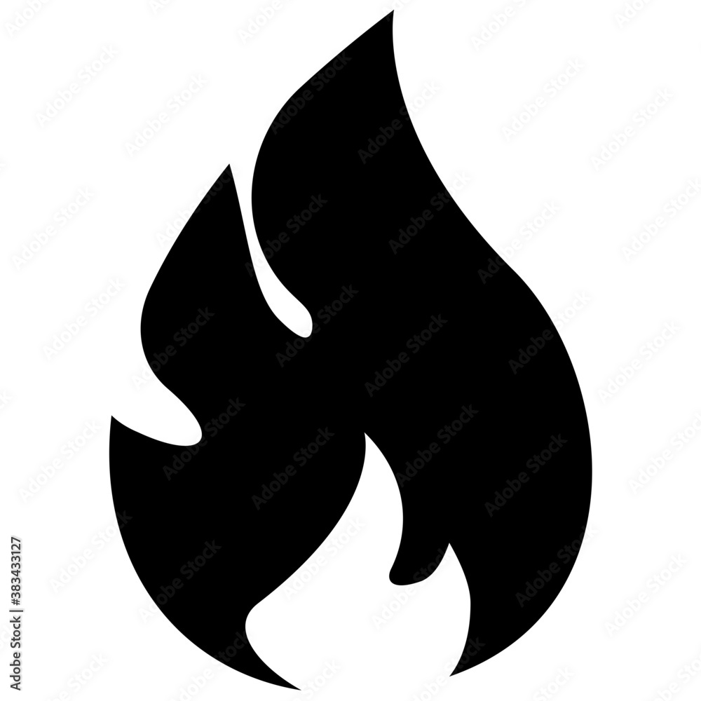 Sticker isolated icon design of fire flame