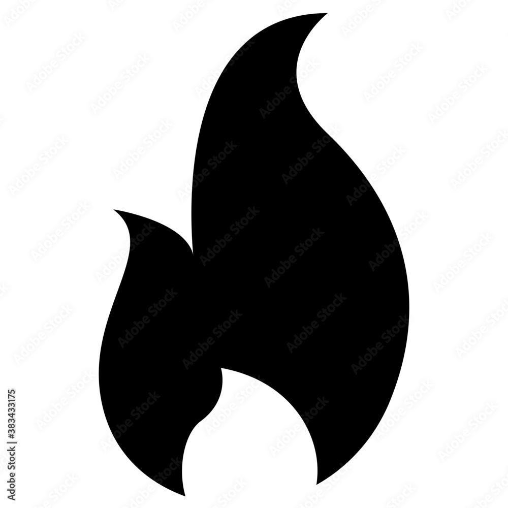 Canvas Prints isolated icon design of fire flame