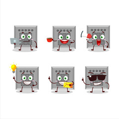 Among us button task cartoon character with various types of business emoticons