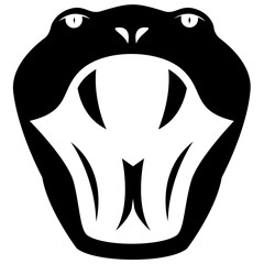 
A scary cobra mouth is opened to attack 

