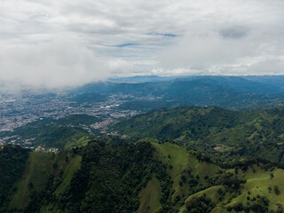 Beautiful view of the impressive green  the Rainforest in Costa Rica in Pico Blanco