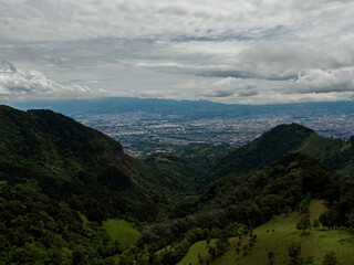 Fototapeta premium Beautiful view of the impressive green the Rainforest in Costa Rica in Pico Blanco
