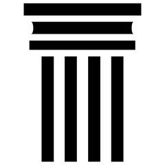 
Pillar design solid icon
