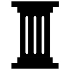 
Pillar design solid icon
