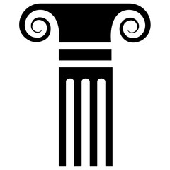 
Pillar design solid icon
