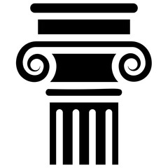
Pillar design solid icon
