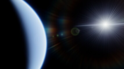 Cosmic landscape, beautiful science fiction wallpaper with endless deep space. 3D render