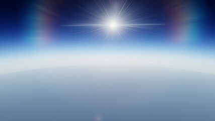 Cosmic landscape, beautiful science fiction wallpaper with endless deep space. 3D render