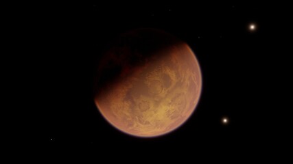 Cosmic landscape, beautiful science fiction wallpaper with endless deep space. 3D render