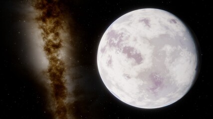 Obraz premium Cosmic landscape, beautiful science fiction wallpaper with endless deep space. 3D render