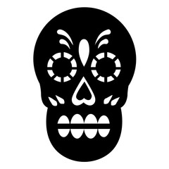 
Human skull icon on white background
