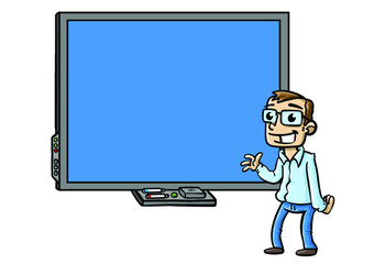 Mann Präsentation Smartboard Digital